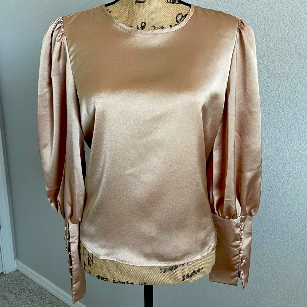 SHEIN⭐️ Silk Buttoned Longsleeve‎ top!!!